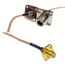 RG316 N Female Flange O-Ring to RP-SMA Female Flange RF Cable Rapid-SHIP LOT