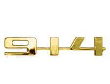 Porsche 914 Gold Metal Emblem