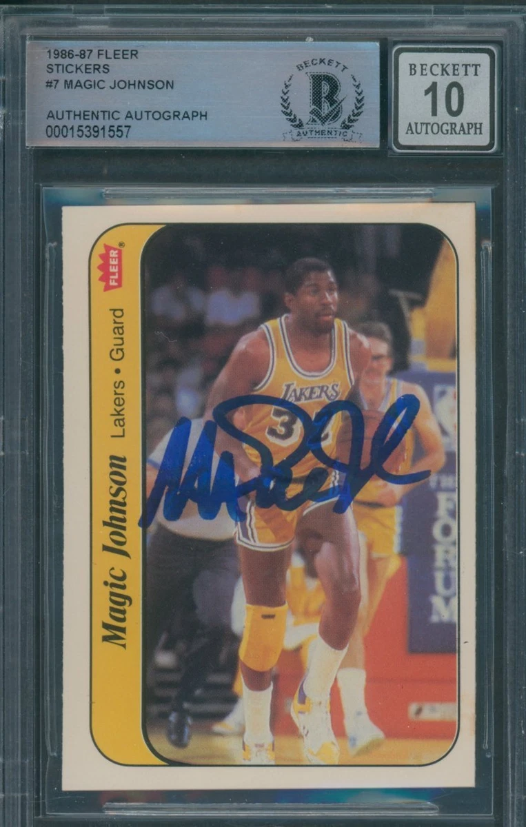 Fleer Magic Johnson 10 Graded Basketball Sports Trading Cards