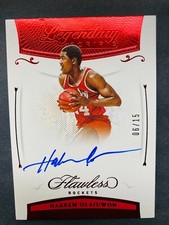 Hakeem Olajuwon Flawless Legendary Scripts On Card Auto SSP /15 HOF!!!