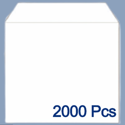 2000 Stck. Weiße CD DVD Discs Aufbewahrung Papierhüllen Wiederverschließbare Klappe - kein Fenster NEU