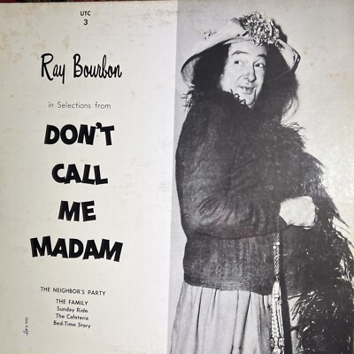 RAY BOURBON - DON'T CALL ME MADAM - Comedy Vinyl Record Cross dresser LP UTC   3