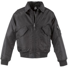 Image of Brandit CWU Jacket Tactical Mens Bomber Flight Police Nylon Security Flyer Black