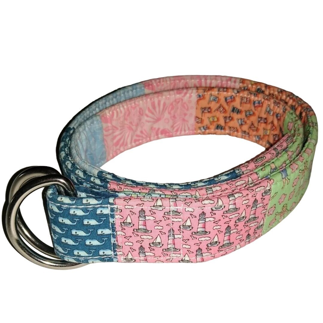Vineyard Vines Patchwork D Ring Nautical Belt Siz… - image 1