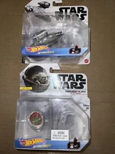 Hot Wheels Star Wars Mandalorian Vehicle LOT Child Grogu Hover Pram Razor Crest