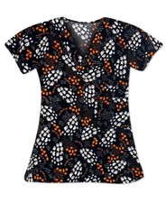 NWT Women's Small Boo Buds Halloween Print I Love Scrubs Scrub Top