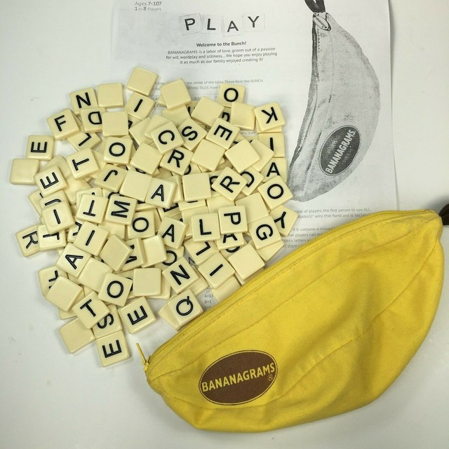 Bananagrams Crossword Family Fun Game Bananagram Word Play Banana 100
