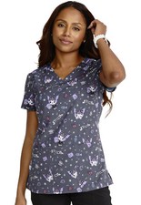 Kuromi Cherokee Scrubs Tooniforms Sanrio V Neck Top TF776 KUFT
