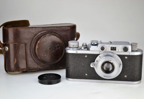 SOVIET USSR "FED 1 NKVD SSSR" camera, S/N 142119 + FED lens M39 mount - Afbeelding 1 van 10