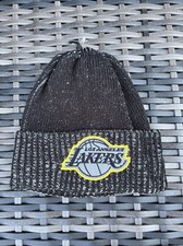 Men's Los Angeles Lakers New Era Black Team Core Classic Cuffed Knit Hat