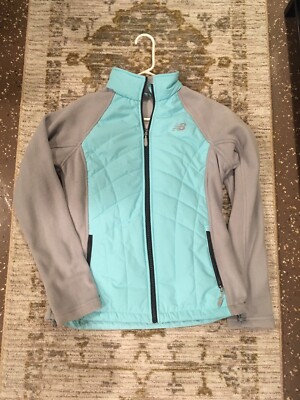 New Balance Women’s Medium Full Zip Fleece Jacket Blue Gray RN 130893