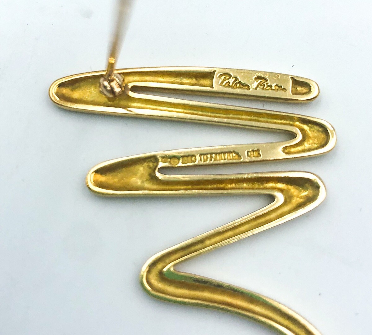 【美品】パロマピカソ マネークリップ ゴールド ティファニーデザイナー Authentic Vintage Tiffany & Co. Paloma Picasso 18K Gold Zig Zag