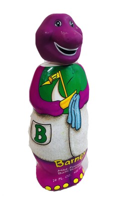 Vintage 1994 Barney The Purple Dinosaur Bubble Bath Plastic Empty