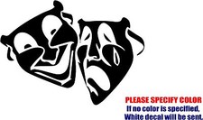 Vinyl Decal Sticker - Theater Mask Tattoo Car Car Truck Bumper Wall JDM Fun 7"