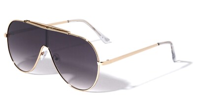 Oversized Polarized Aviator Sunglasses for Women Men Retro Round Shield VANLINKER Trendy Polarized Aviator Sunglasses for Women Men  main image 2