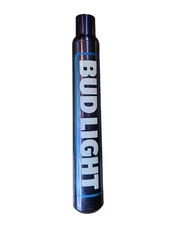 BUD LIGHT double sided Blue Chrome Aluminum 12" Beer Tap Handle knob mancave pub