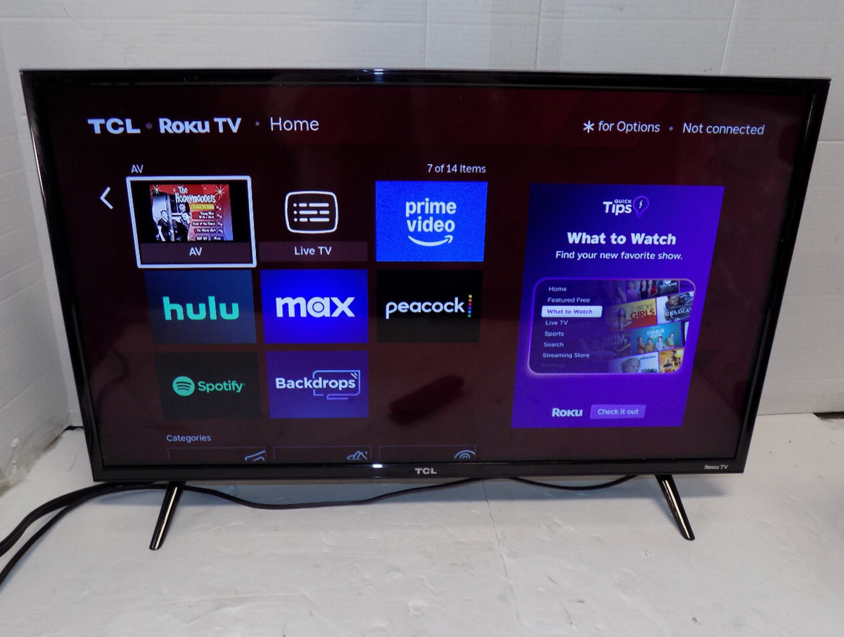 TCL 32S301 32 inch HDTV LED TV Roku Smart TV with Remote | eBay