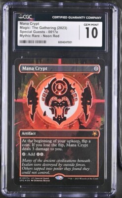 Mana Crypt (0017e) (Borderless) Special Guests Foil (CGC Graded GEM MINT 10)