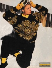 Knitting Pattern copy Ladies Designer chunky fairisle  jumper 42-46" bust 514F