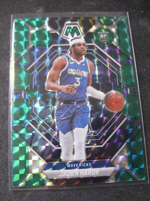 JADEN HARDY 2022-23 Panini Mosaic GREEN PRIZM #234 DALLAS MAVERICKS MINT RC