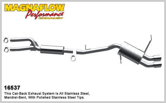 2006 BMW 325i L6 3.0L Dual Rear Magnaflow Cat Back Exhaust System