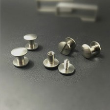 Belt Screw Titanium Rivets Stud Head Leather Craft Nail Wallet Pin Buckle 9 6mm