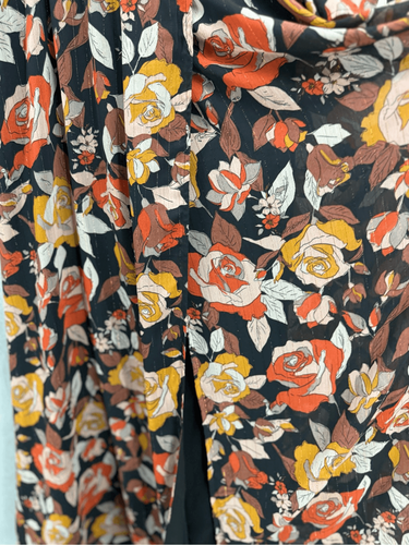 NWT Fate Womens Multicolor Floral Print Deep V-Neck Maxi Dress Size Small - Picture 6 of 12