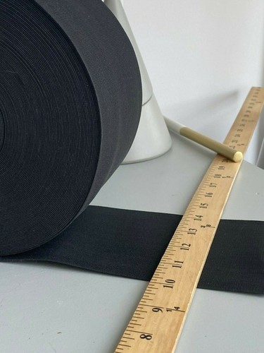 Elastic 4" 10 cm wide black Super Wide elastic trim/heavy duty elastic/Waistband - Picture 7 of 7