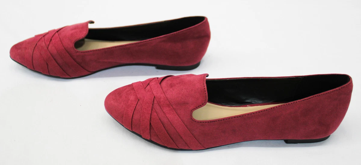 Red flats wide width sale