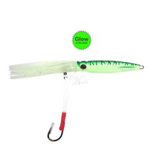 Fish WOW!® Green Glow 100g 3D Swim Squid jig Fishing 3.5oz slow jigging New