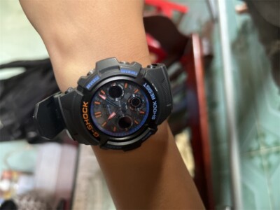 Casio G-Shock AWR-M100SCT-1A Black Blue Orange Accent Analog