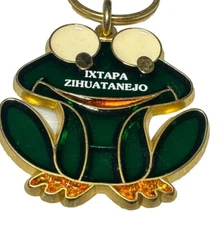 Vintage Ixtapa Zihuatanejo Mexico Island Frog Resort Ocean City Beach Keychain