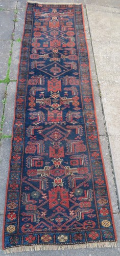 ANTIQUE KURDISH NARROW RUNNER. LONG RUG. NORTH WEST PERSIIA. 275CM X 76CM. - 第 3/22 張圖片