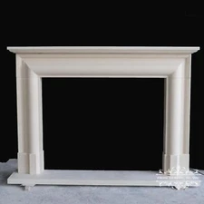 FRENCH STYLE LIMESTONE DESIGNER FIREPLACE MANTEL - TF257