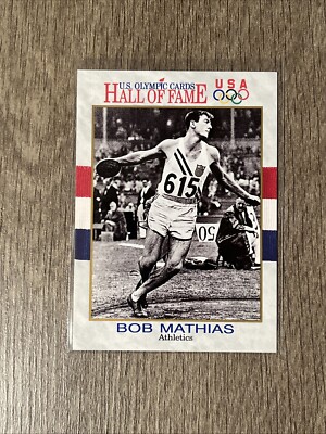 BOB MATHIAS TRACK & FIELD 1991 IMPEL U.S.A. OLYMPIC HALL OF FAME CARD # 5