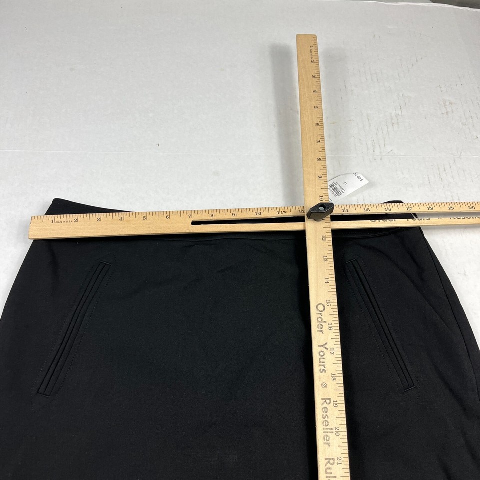 LOFT Classic Professional Pencil Skirt Black Back Zip Knee Length Size