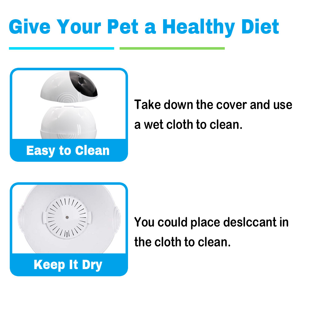 Automatic Dog Cat Feeders Wifi Pet Food Dispenser Voice Smart