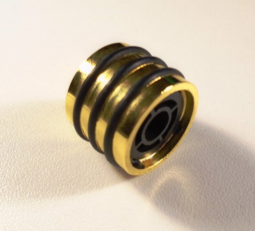 NEW 2 Metal Buttons GOLD Design - 6mm Axes - For Guitar - Picture 2 of 3