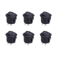 10Pcs Pieces Rocker Switch Snap-In Rocker Latching ON OFF Car Switch