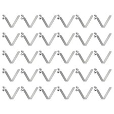 30pcs 6x9x49mm Single Button V-Shaped Paddle Snap Spring Clips Hollow Head