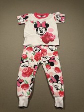 Vintage 90S Era Minnie Two-Piece Pajamas With Roses Disney