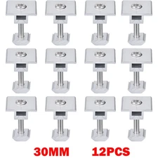12Pcs 30mm Solar Panel Middle Clamps Aluminium Solar Panel Mount Mid Clips USA