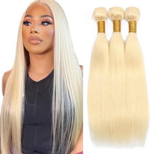  613 Blonde Bundles Human Hair Blonde Straight Bundles 20 20 20 Inch Blonde Stra