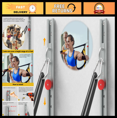 Wall Mount Resistance Band Anchor for Home Gym - Workout Straps, Suspension Trai