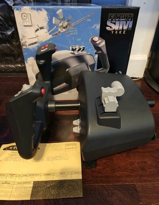 CH Products Flight Sim Yoke USB PC Controller Tested Working FSY211U Box Papers