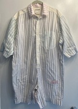 Vintage 1980s Esprit Sport Size L Multi-colored Striped Romper / Jumpsuit Retro