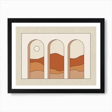 Abstract Desert Arches Art Print Framed Wall Art Poster Canvas Print Picture