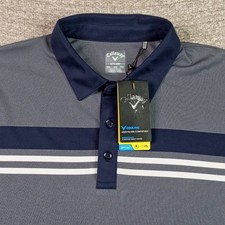 Callaway Opti Dri Golf Polo Shirt XXL Short Sleeve Blue Peacoat NWT