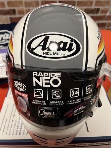 Arai Rapide-NEO Number Full Face Helmet White L Brand New Unused - Foto 2 di 12