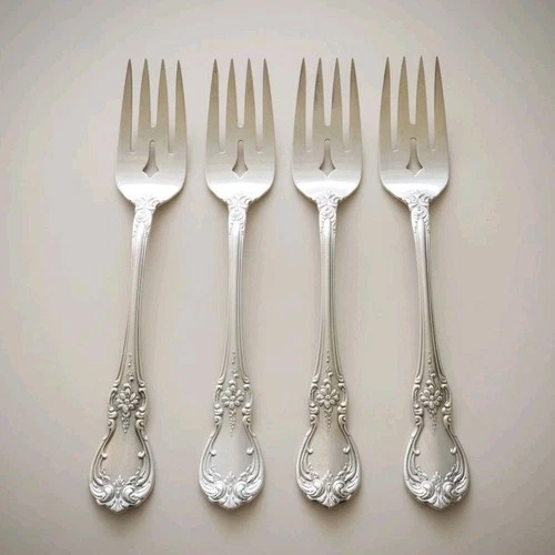 4 Towle Old Master Sterling Silver Salad Forks  6-3/8" 38 Grams Each No Mono